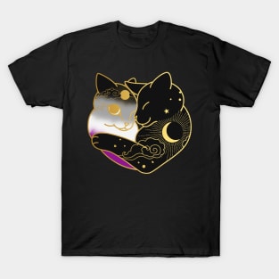 Asexual Celestial Cat Heart T-Shirt